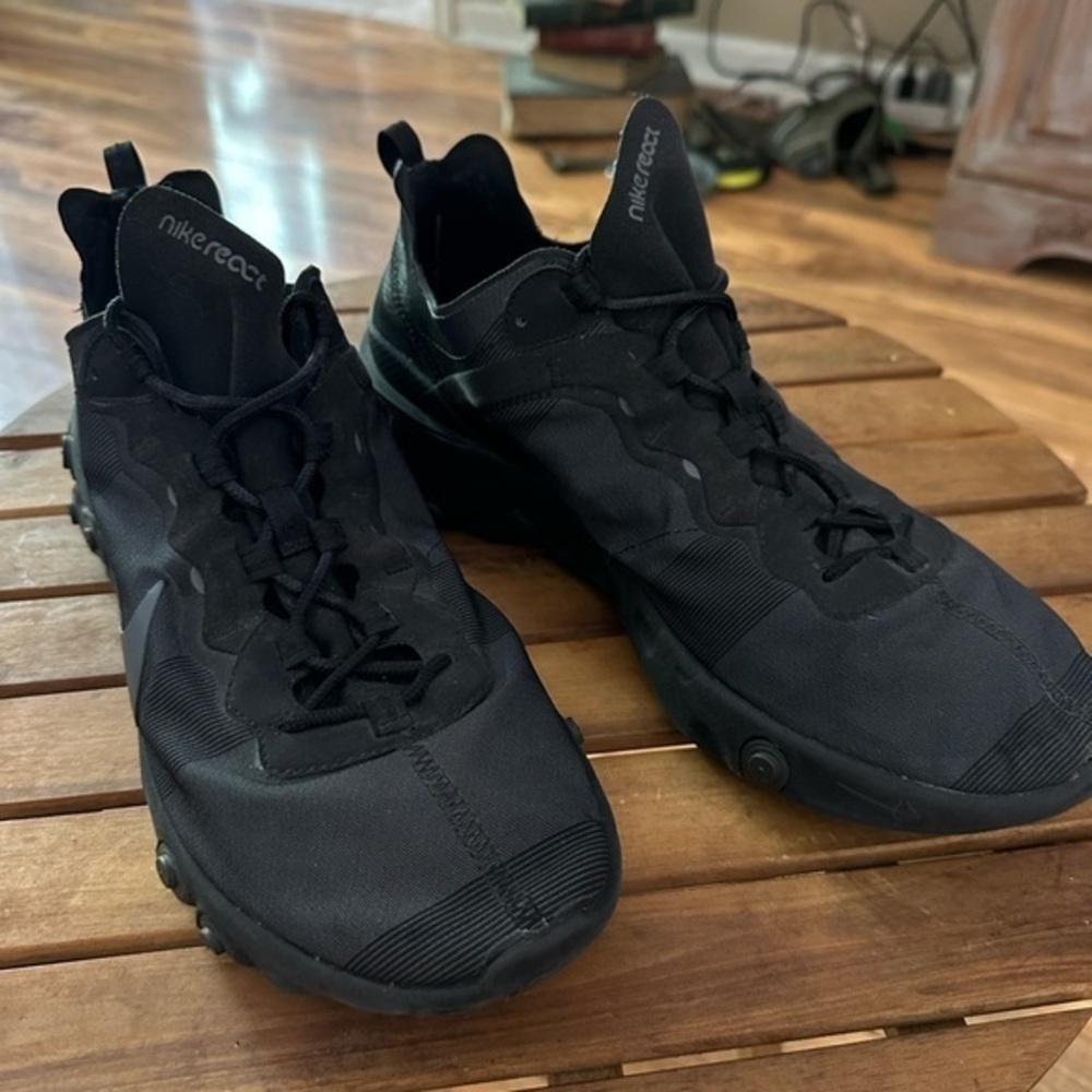 Nike React Element 55 Black Monochrome Size 12.5.… - image 2
